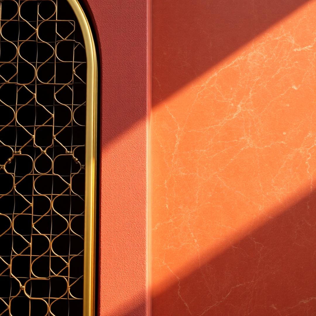Architectural detail, brass screen